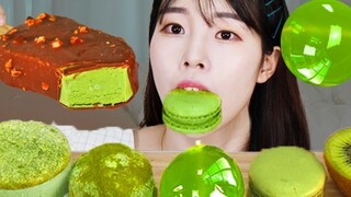 【SULGI】Makanan Penutup Hijau｜Kue Matcha Buatan Tangan｜Kue Beras Ketan Matcha｜Matcha Macaron