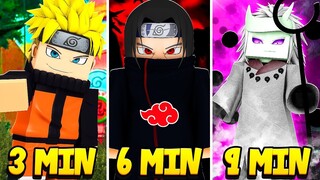 Minecraft PERO cada 3 minutos USAMOS un PERSONAJE DE NARUTO!