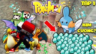 MINECRAFT PIXELMON TẬP 1: NOOB TEAM KHÁM PHÁ HANG ĐỘNG VIP NHẤT MINECRAFT ** KHỞI ĐẦU VỚI MUDKIP