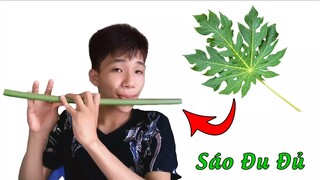 Làm Sáo Bằng Ống Đu Đủ - Thổi Bài Despacito Cực Chất