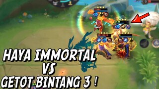 HAYABUSA BINTANG 3 IMMORTAL FULL STACK VS 2 GATOT BINTANG 3 ! GILAAA EPIC BATTLE PARAH !!!!