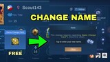 HOW TO CHANGE NAME IN MOBILE LEGENDS | GET FREE NAME CHANGE  CARD