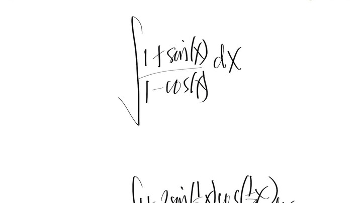 trig Integral (1+sin(x))/(1-cos(x)) dx