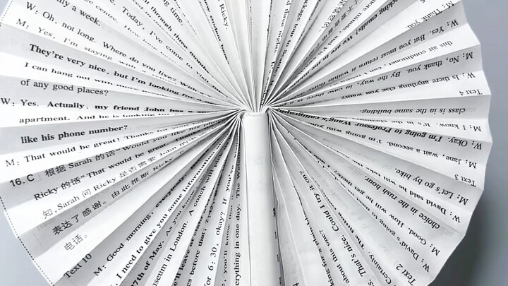 Use completed exam papers to make your own magical fan.