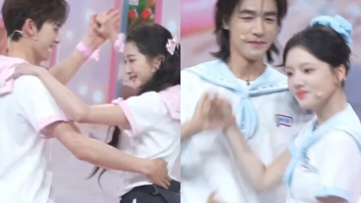 Ren Min, Ci Sha, Guan Xiaotong, and Li Yunrui perform Latin dance in two distinct styles.