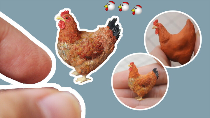 Handmade|Mini Hen Model