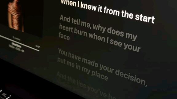 music lyrics