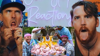 CHICKEN GHEE ROAST | Fried Country Chicken Recipe Cooking in Village | REACTION!!