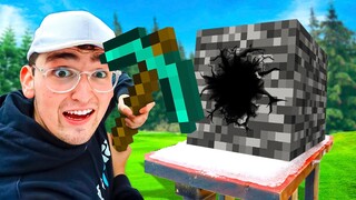 Destroying Real Life Minecraft BEDROCK