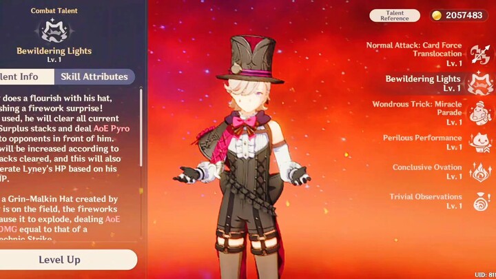 lyney lvl1 talent