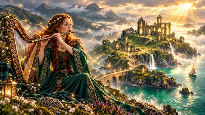 翡翠迷雾彼岸的隐秘岛屿|凯尔特竖琴与长笛治愈音乐 | The Hidden Isle Beyond the Emerald Mist