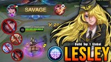 SAVAGE!! Sidelane Lesley Shutdown All Enemies!! - Build Top 1 Global Lesley ~ MLBB