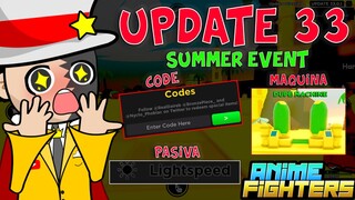 UPDATE 33 ANIME FIGHTERS SIMULATOR CODES ROBLOX *SUMMER EVENT* CODIGO *DUPE MACHINE