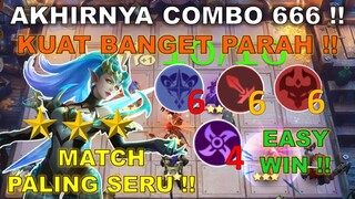 AKHIRNYA JADI JUGA COMBO 666 !! MATCH PALING SERU !! BISA JADI COMBO MAGIC CHESS TERKUAT 2021 !!