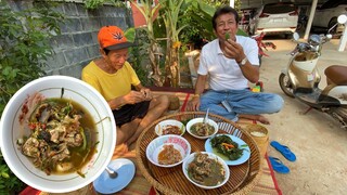 ต้มส้มกบใส่ใบบักขามอ่อน!!ส้มผักแปนกินกับป่นกุ้ง