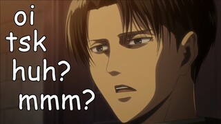 All Levi reaction sounds/noises