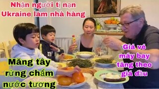 Măng tây rừng luộc chấm nước tương/nhận người tị nạn Ukraine vào làm nhà hàng/cuộc sống pháp châu âu