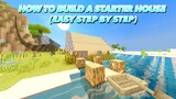 “How to build a starter house in Minecraft Bedrock edition (EASY STEP BY STEP)
