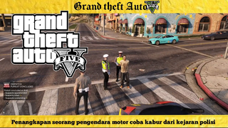 Penangkapan seorang pengendara motor coba kabur dari kejaran polisi