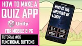 HOW TO MAKE A QUIZ GAME APP FOR MOBILE & PC IN UNITY - TUTORIAL #05 - SCRIPT INTERACTION