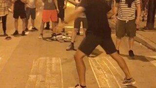 He's a seasoned backflip coach and usually flips his way home after work like this.