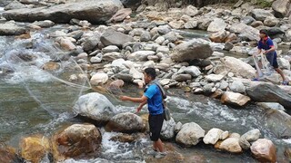 traditional cast net fishing in Nepal | asala fishing | cast netting | himalayan trout fishing |