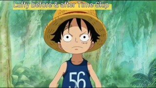 Perubahan Luffy sebelum & sesudah Time Skip.