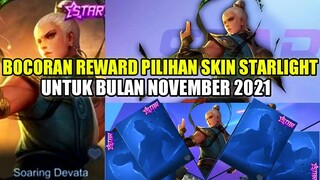 BOCORAN REWARD PILIHAN SKIN STARLIGHT MLBB BULAN NOVEMBER 2021!!! SKIN STARLIGHT VALE RILIS