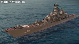 Modern Warships: RF TARK PYOTR VELIKIY in action.