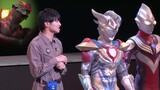 Adegan kecelakaan dari drama panggung Triga: Kerugian dari sarung Ultraman, Saiga hampir jatuh ketik