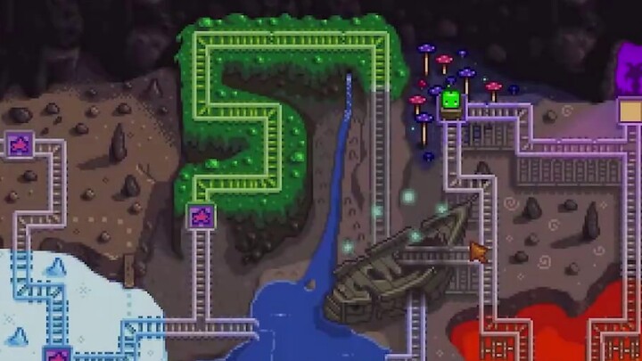 I've completed the game! A small autistic game where you can only jump, "Junimo Mine Cart"!