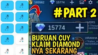 KODE RAHASIA!!! | TINGGAL KLAIM" DAPAT DIAMOND MOBILE LEGEND PART 2