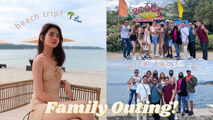family outing 🏖️🌤️ we went to the beach, zoobic, ocean adventure | Jamaica Galang