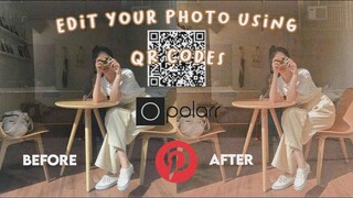 How to edit a photo using QR codes on Polarr app | aesthetic filter | Peachy Grace
