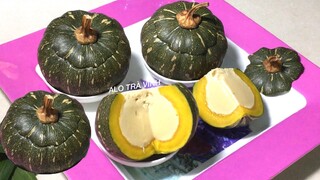 QUẢ BÍ ĐỎ- Cách làm bánh Trứng cùng Bí Ngô thơm ngon ăn là nhớ mãi! Pumpkin. ALO TRÀ VINH