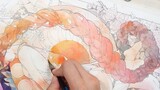 【Don Stowe】Vẽ bức tranh Rapunzel, pháo hoa mùa hè và các nàng công chúa bằng màu nước!