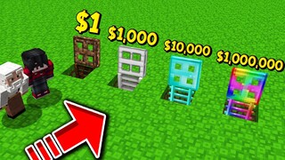 ถ้าเกิด!? บ้านใต้ประตู $1 เหรียญ VS บ้านใต้ประตู $1,000,000 เหรียญ - Minecraft พากย์ไทย