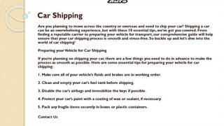 Car Shipping