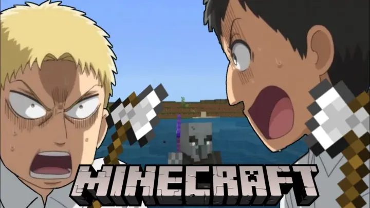 If Reiner and Bertholdt play Minecraft (Attack on Titan)