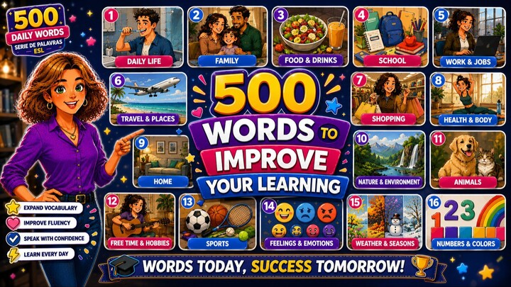 Learn English with words + imagines - 500 words - Part 1