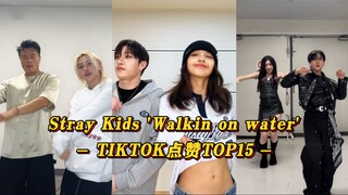 【Stray Kids】方灿与Lisa联动爆了！旻浩联动许多舞者！Stray Kids的'Walkin on water' 挑战 TIKTOK点赞TOP15！