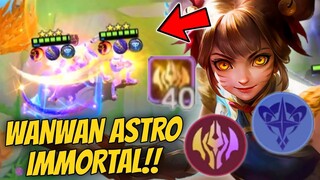 ASTRO IMMORTAL WANWAN  FULL STACK  !! PERFECT DAMAGE META COMBO !! MAGIC CHESS MOBILE LEGENDS