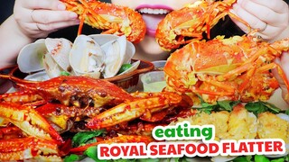 ASMR ROYAL SEAFOOD PLATTER(CLAMS,BABY GEODUCK,BLUE CRAB,CHEESY LOBTER)EATING SOUND | LINH-ASMR