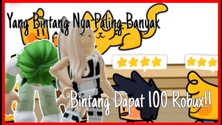 YANG  PALING BANYAK BINTANG DAPAT 100 ROBUX!!!😭🙂😱✨//Roblox Indonesia