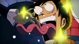 Hoạt hình|One Piece|So sánh phản ứng Nami và Luffy khi thấy quái vật