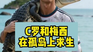 C罗和梅西在孤岛上求生