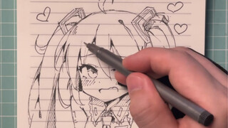 Simple strokes of Miku