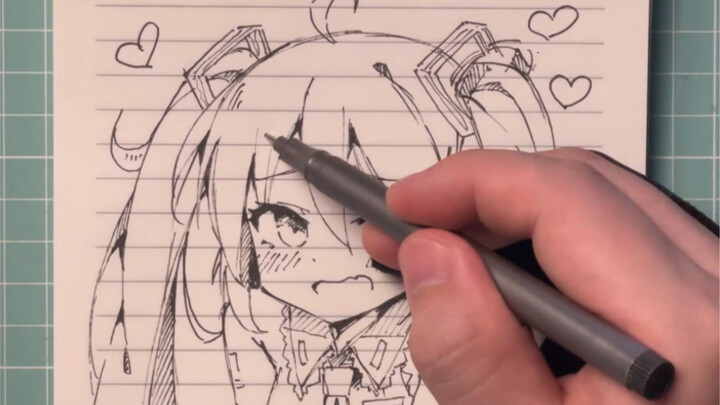 Simple strokes of Miku