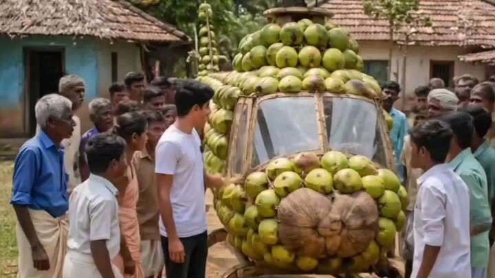 नारियल से बना हेलीकॉप्टर 😱🥥🚁 | ऐसा हेलीकॉप्टर कभी नहीं देखा होगा!