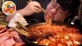 SUB 갈비육개장먹방 사발면 넣고 후루룩 대박 레전드 먹방 yukgaejang mukbang Legend koreanfood eatingshow asmr kfood cook